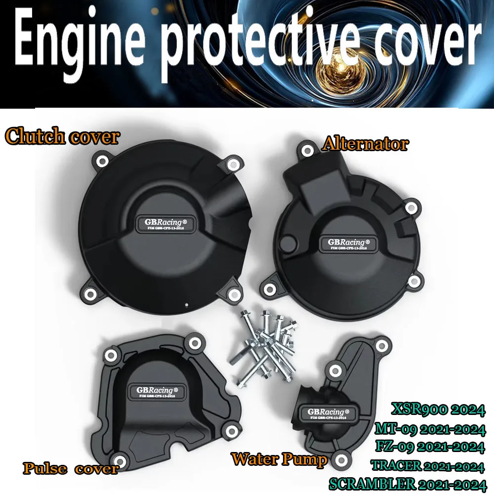 

Motocross GBRacing Engine Cover Protection Set for for Yamaha FZ-09 MT-09 Tracer 900 Scrambler 2021-2023