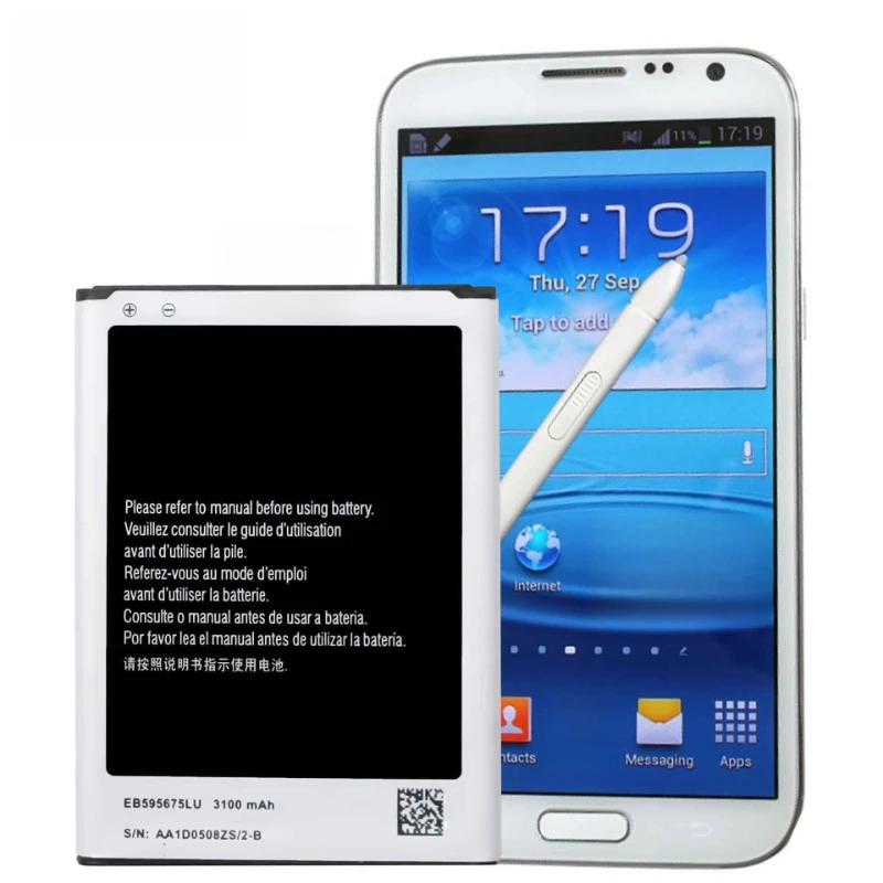 Brand New EB595675LU 3100mAh High Quality Mobile Phone Replacement Battery For Samsung Galaxy Note II N7100 GT-N7105