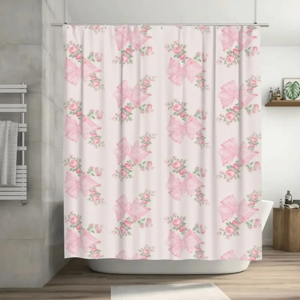 Shower Curtain with Hooks Personalized Pattern Bathroom Decor