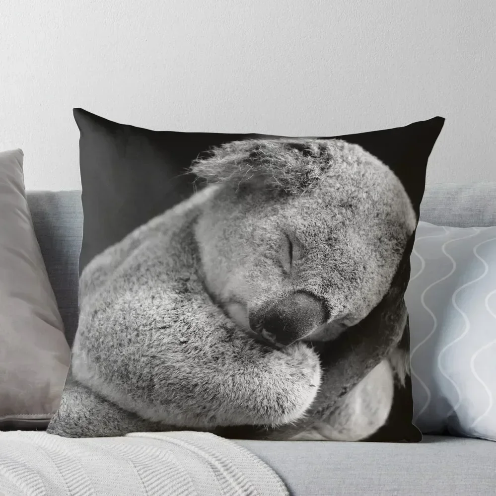 

Wake Me Later - Sleeping Koala Throw Pillow covers for pillows luxury sofa pillows Couch Cushions home decor items pillow