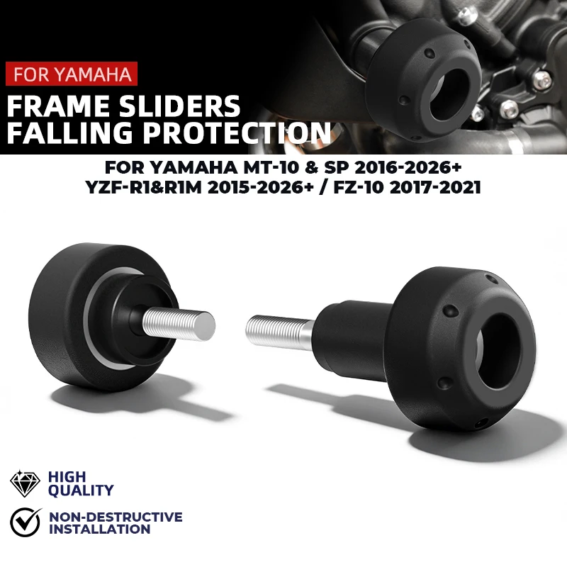 FZ-10 2017-2021 Frame Slider Crash Protector MT-10 (SP) 2016-2022+ YZF-R1M 2015-2020+ Motorcycle Falling Protection Crash Pad