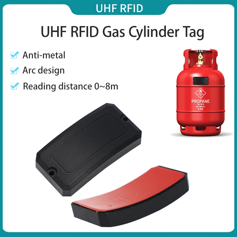 

10pcs UHF RFID Tag IP67 Passive Long Range 8M Gas Cylinder Tag RFID Tag Tracking Anti-Metal Tag