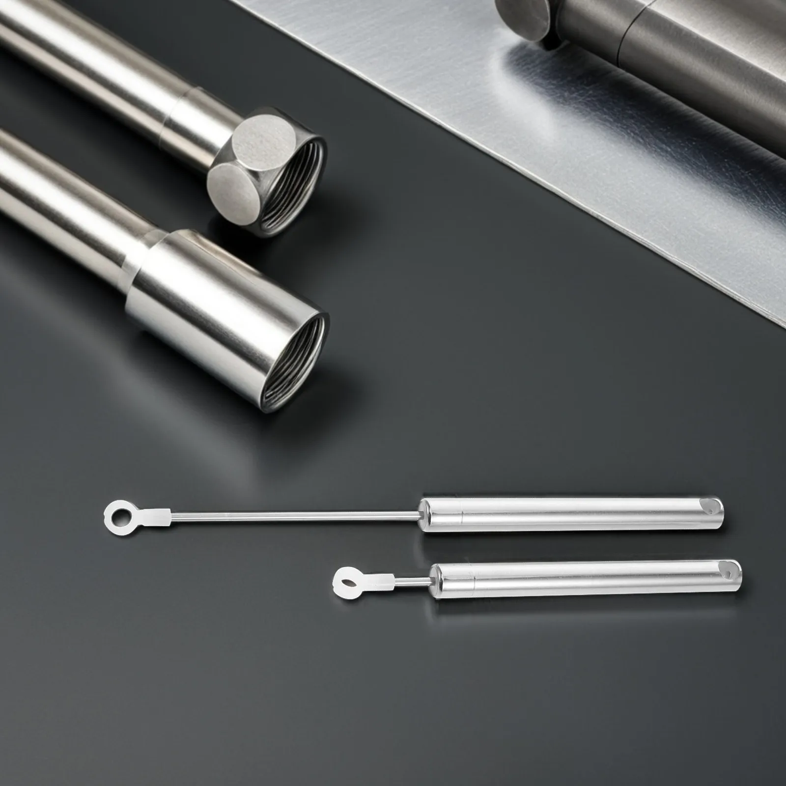 2Pcs Trash Can Damper Metal Buffer Closing Replacement Damper Replacement Smooth Sliding Rod for Garbage Bin Kitchen