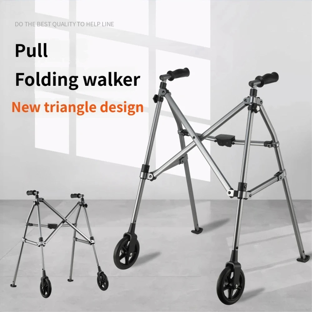 Lightweight and Foldable Rolling Walkers for Seniors Adults Compact Travel Walking Aids for Elderly Care Rehabilitation Walkers