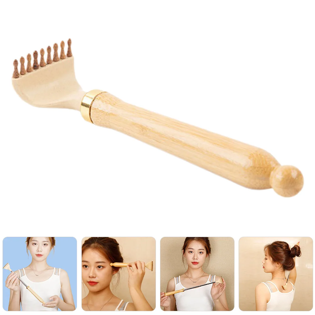 

Retractable Wooden Back Scratcher Adjustable Long Handle Portable Scratch Tool For Itching Relief Body Massager Claw Telescoping