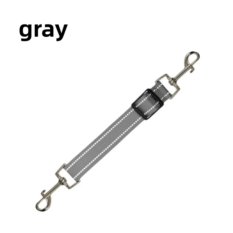 360 °   Draaibare reflecterende veiligheidsclip voor honden, verstelbare lengte, verticale druk, heavy-duty polyamide riemconnector, anti-twist