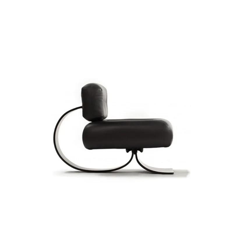 

Living room single sofa Italian modern art minimalist special-shaped metal fishtail leisure chair