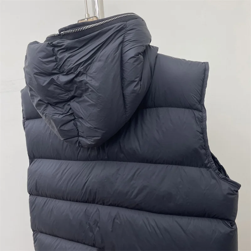 سترة نسائية جديدة غير متناظرة بسحاب أسفل سترة لفصل الشتاء 2025 90 بطة بيضاء أسفل شغل معاطف سترة منتفخة امرأة #4