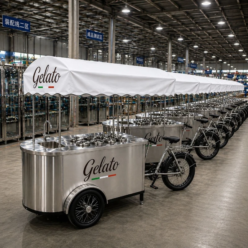 Outdoor Mobile Ice Cream Food Truck Wrought Iron Food Truck Snack Truck Shopping Mall Display Mobile Promotional Truck