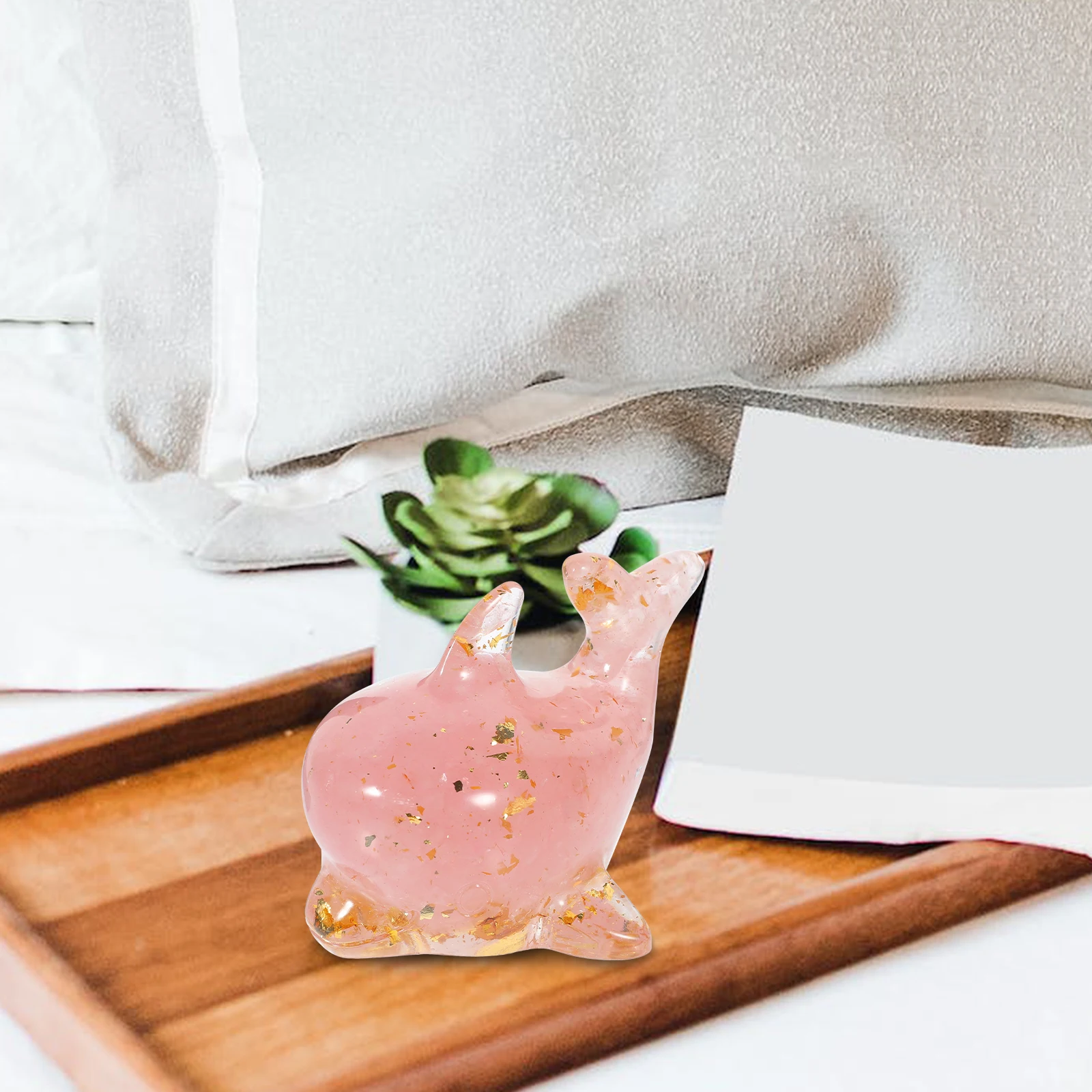 

Crystal Resin Dolphin Ornament Unique Desktop Decor Smooth Edges Safe Touch Home Office Gift Craft Dolphin Figurine