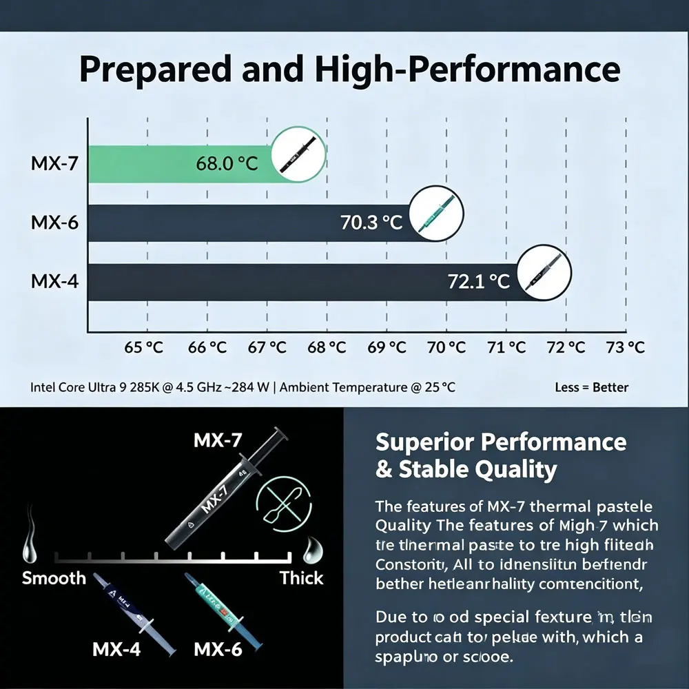 ARCTIC MX-7 4G 8G 2G Ultimate Performance Thermal Paste  for CPU Graphics Cards Laptops Consoles Long Durability Non-Capacitive