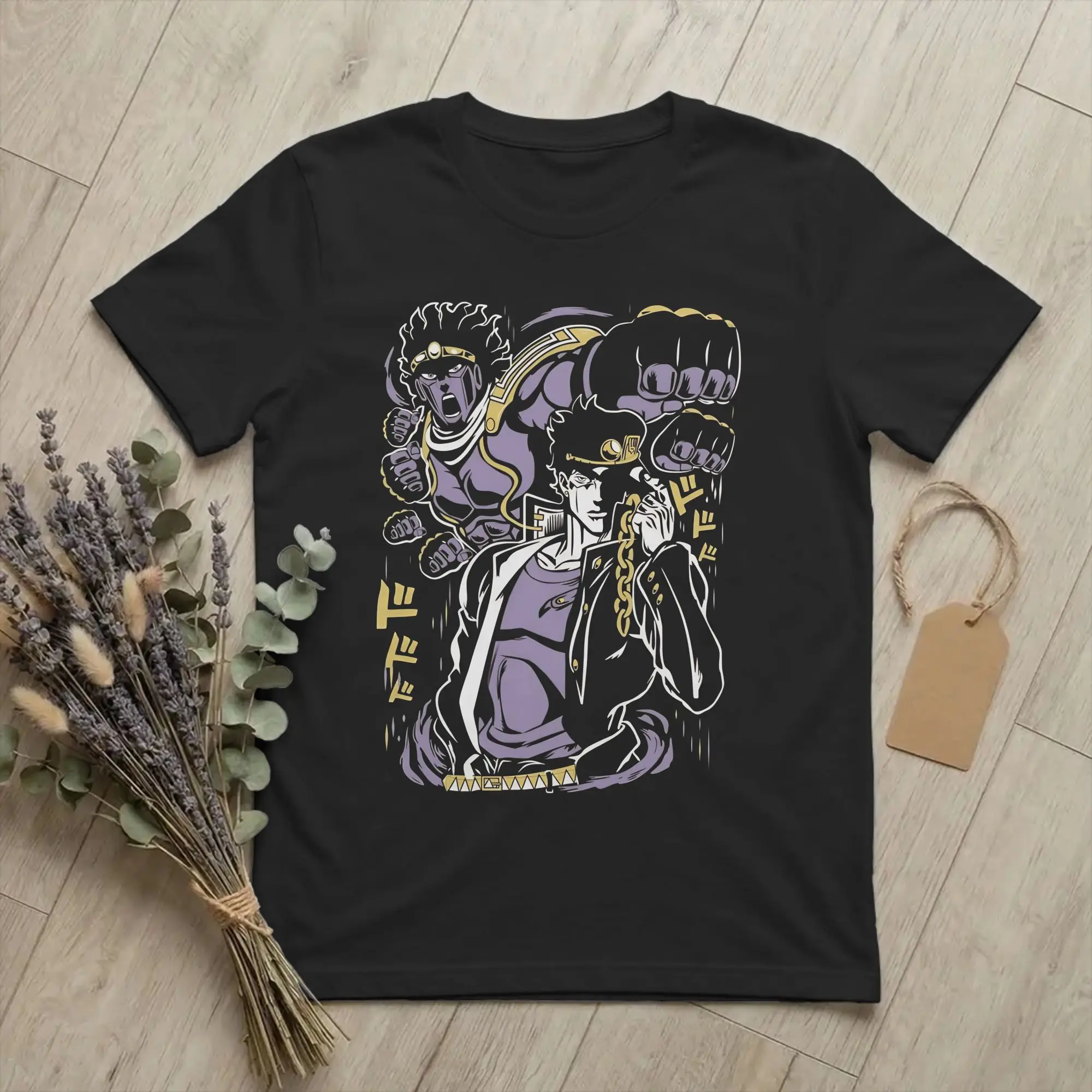 Joestar Family Bizarre Adventure Yare Yare Daze  T-Shirt Men's 100%Cotton Short Sleeve Crewneck Summer TopsTops