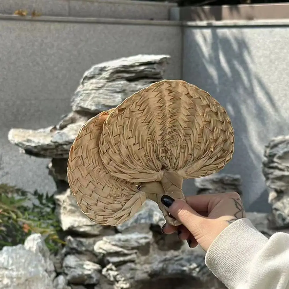 Portable Palm-Leaf Palm-Leaf Fan Lightweight Natural Cooling Fan Handmade Fan Summer