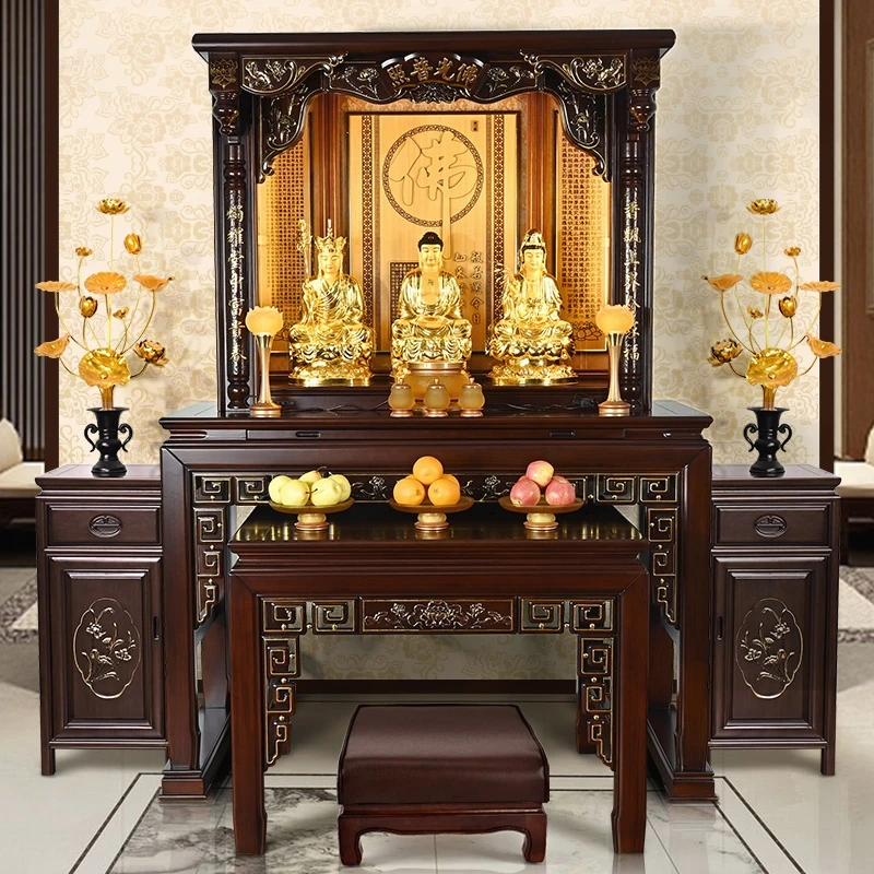 Solid Wood Altar Buddha Shrine Altar  Cabinet Altar