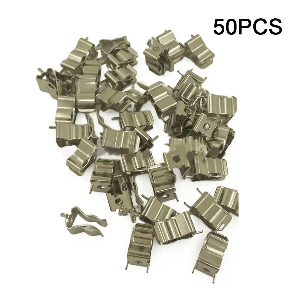 Pack of 50 Straight Fuse Holders With Clip For 10x38mm Fuse Tubes Suitable for Electrical Equipment Vehicles and Electronics