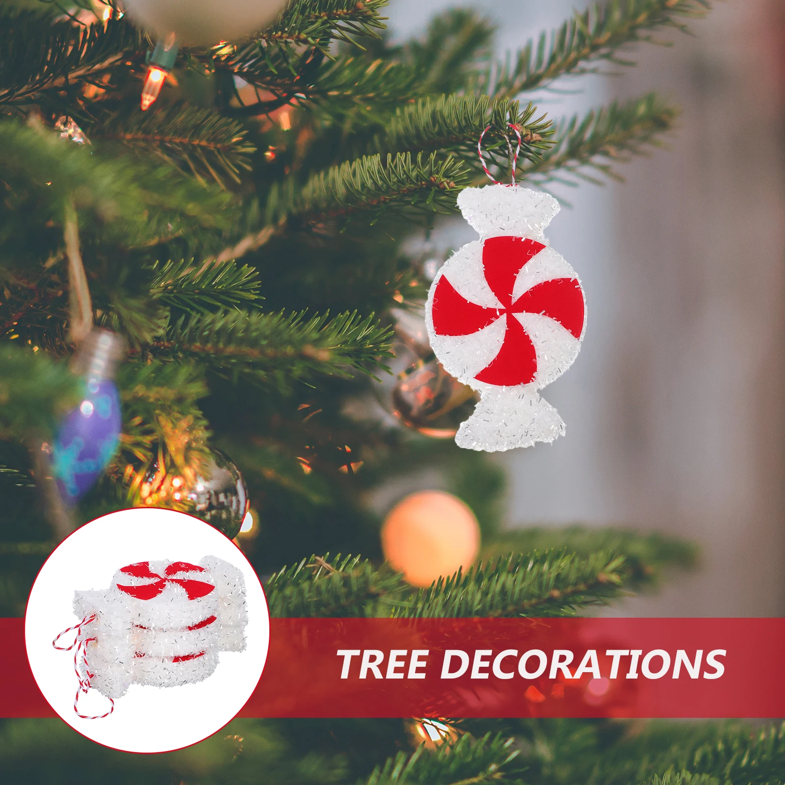 

3 Pcs Foam Candy Pendants Christmas Decoration Accessories Cane Ornament Tree Hanging Ornaments
