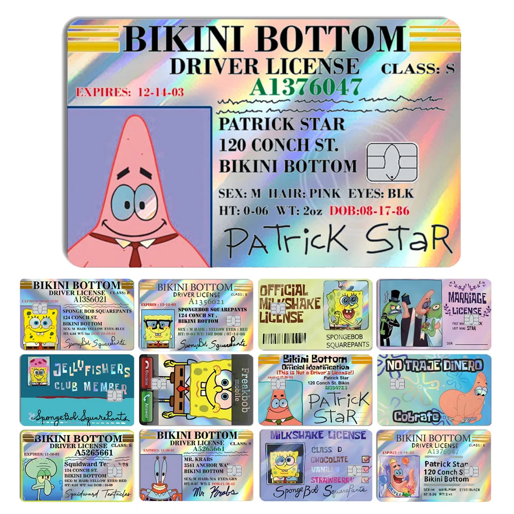 Magic Shark 2026 Nuovo arrivo Divertente simpatico cartone animato adesivo olografico pellicola laser pelle lucida per carta di credito di debito