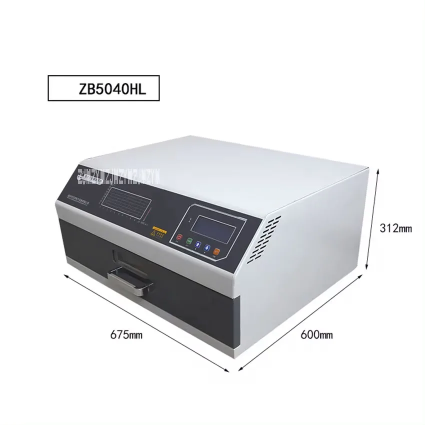 ZB5040HL Digital Display Reflow Welding Machine Infrared Heating Intelligent Reflow Soldering Machine 110V/220V 3600W 500*400MM