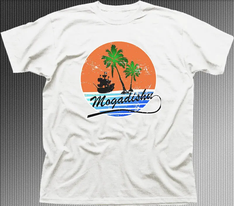 Funny  Print Men's T-shirt Tee: Visit Mogadishu Surfing Holiday Anime Graphic T-shirts for Men Clothing Women Tees Y2K tops Unis