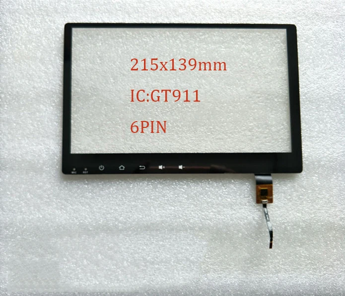 

New 9 inch 10 inch 215X139mm 239X156mm JTS018 IC:GT911 6pin car radio stereo dvd gps Touch Screen Digitizer Panel Sensor Glass