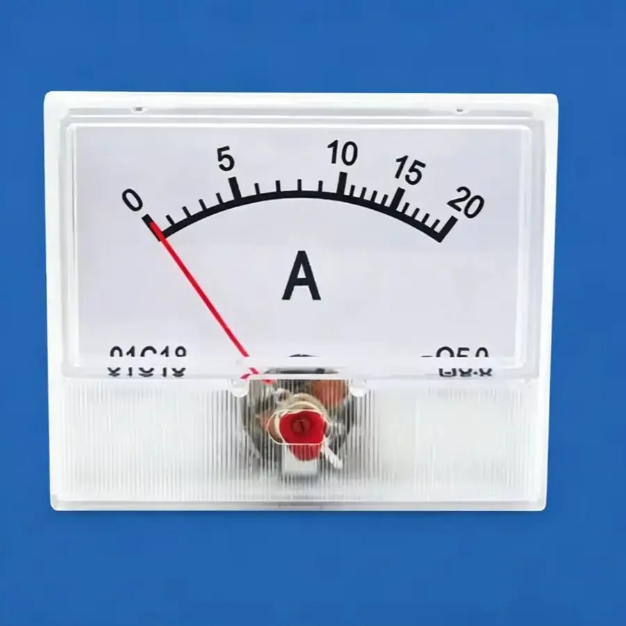 91C18 47X55MM DC Analog Pointer Meter 20A Mini Mechanical Voltmeter for Inverter Voltage Stabilizer Charger