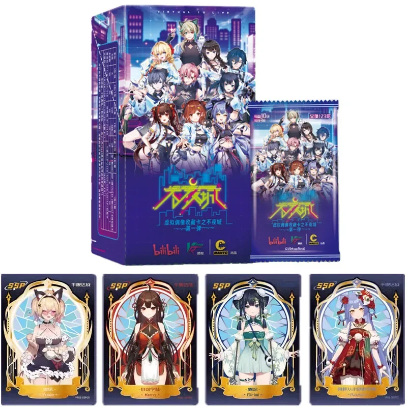 

Коллекционные карточки Card Fun Virtual Singer Aza Night Urban, аутентичные аниме-карточки Bilibili, коллекционный премиальный подарочный набор с изображением айдол-певицы