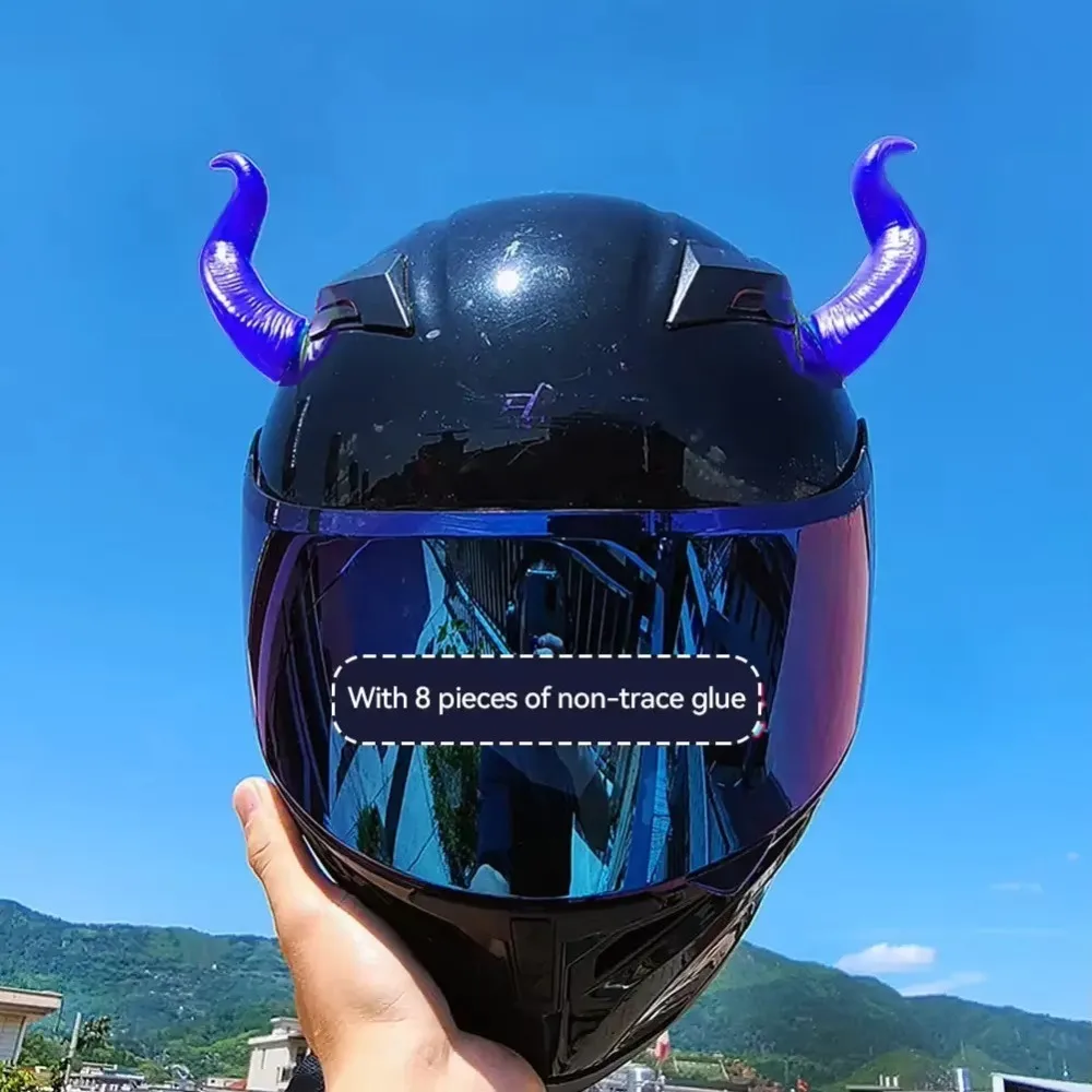 2 قطعة خوذة دراجة نارية قرون دراجة نارية خوذة الديكور قرون الشيطان Motobike الكهربائية التصميم خوذة الديكور