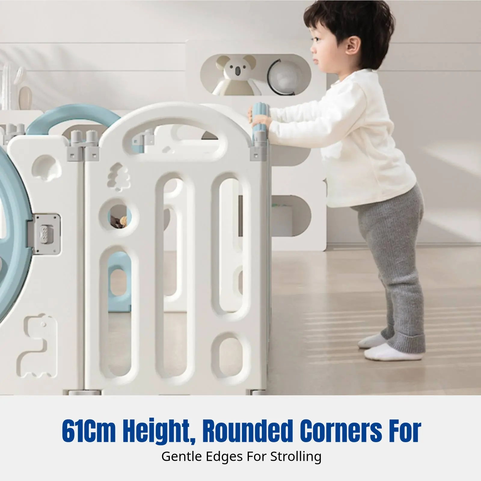 

Складной детский игровой манеж, ограждение для дома, противоскользящее, регулируемая форма, закругленные углы, для малышей