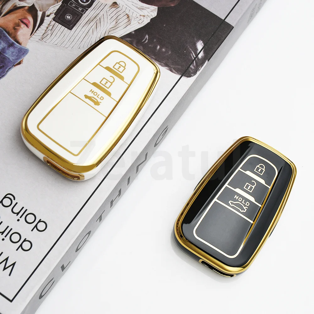 3 Buttons Car Keyless Shell Fob Cover Keychain TPU Key Case Protection For Toyota Highlander Prius RAV4 Camry Corolla 4Runner