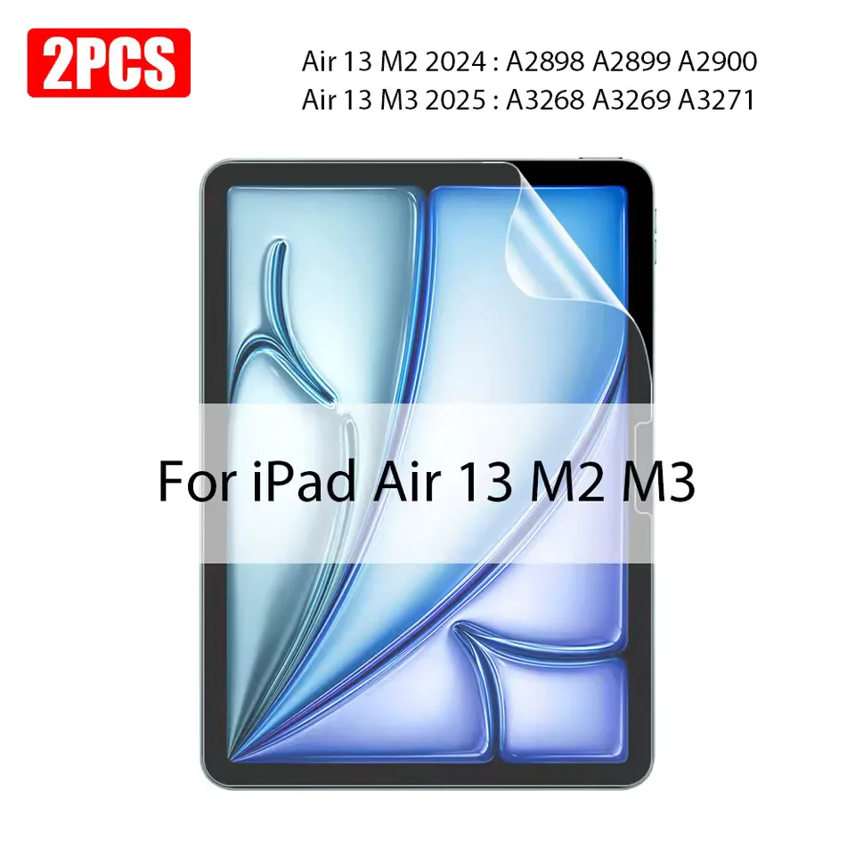 2 Stück iPad Displayschutzfolien mit Papiergefühl für iPad Pro 11 10./11. Generation, iPad 7/8/9. Generation, Air 6 4 5 10.9 13 12.9 M2 M3 M4 Mini6 7 Folie