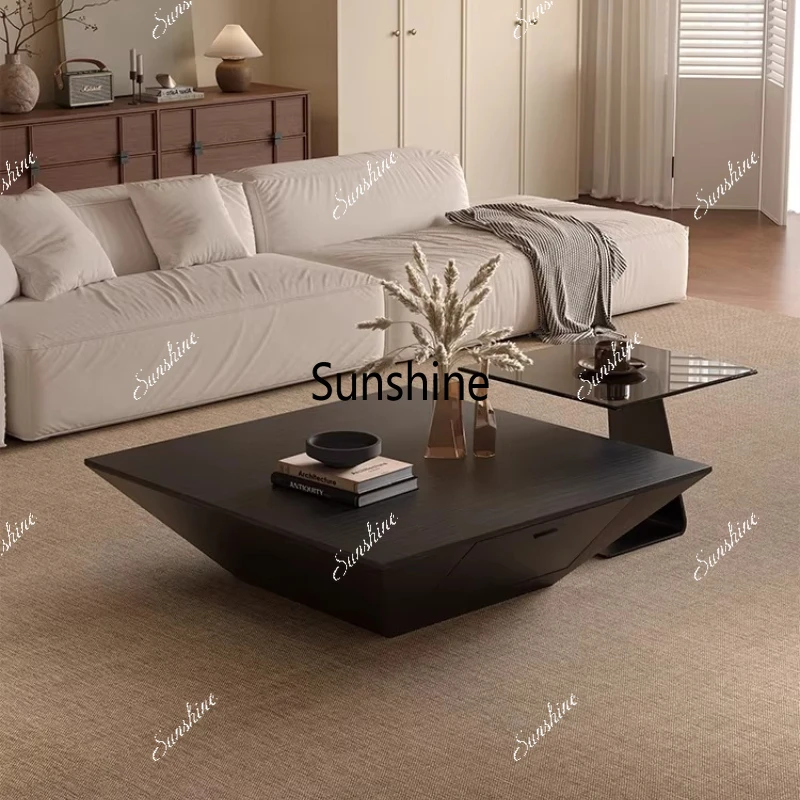 Modern simple square coffee table small apartment living room household square coffee table