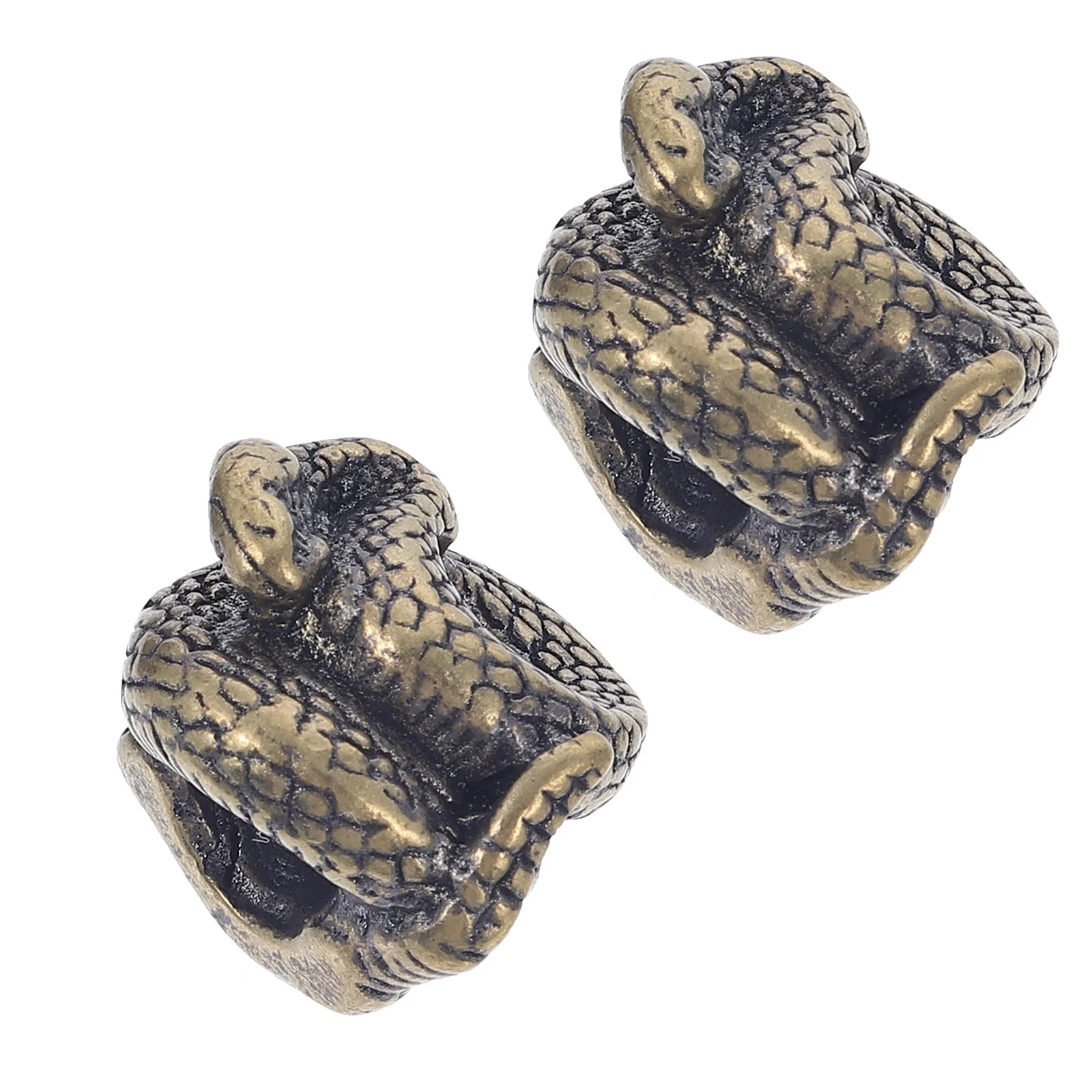 

2Pcs Brass Pendant Charms Durable Stylish for DIY Bracelets Keychains Jewelry Accessories Decorative Skull Pendants