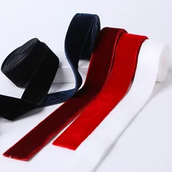 25mm Double-sided Non-elastic Colored Velvet Webbing Velvet Strap Flocking Fabric with Wool Top Ribbon Bow Diy Dress Ribbon