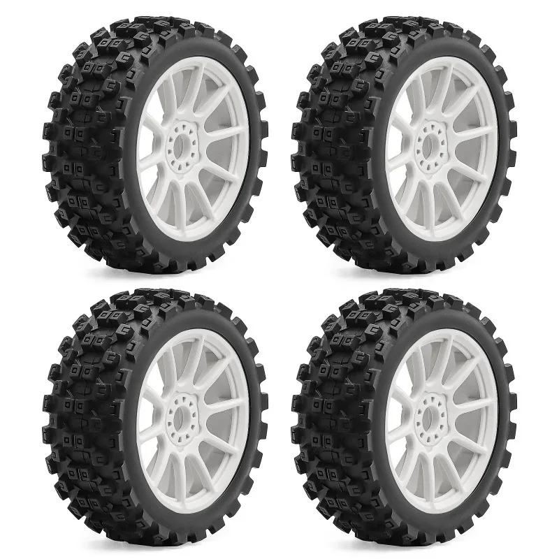 115mm Wheel Rim and Tires RC Tyre 17mm Hex for RC Car Parts Off Road Buggy 1/8 ARRMA TYPHON KYOSHO HSP Upgrade Parts
