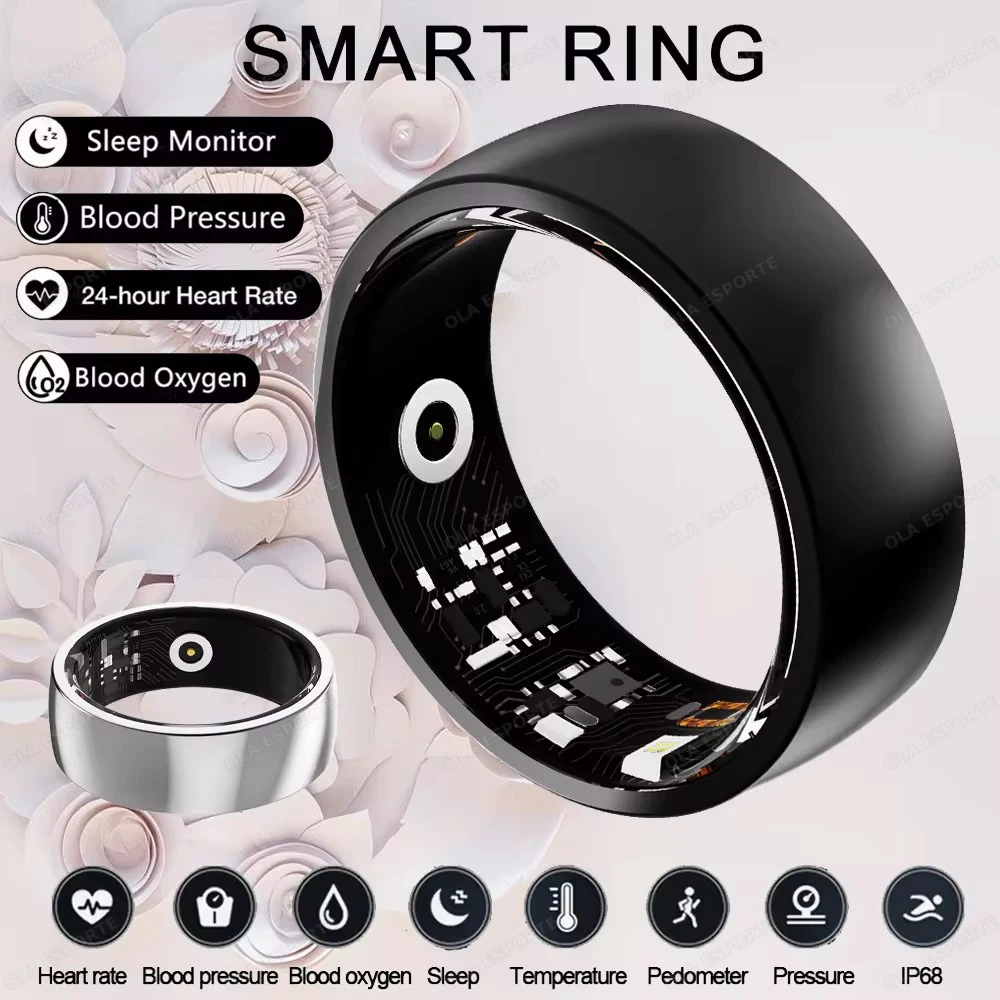 2024 New For Samsung Galaxy Ring Heart Rate Blood Oxygen Monitoring Rings Multi Sport Modes IP68 Waterproof Smart Ring Men Women