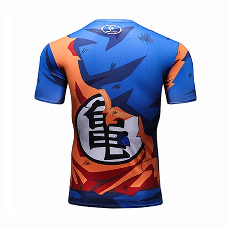 Bodybuilding Quick drying Compression Shirts Men Anime 3D Printed T shirts Short Sleeve Cosplay Costume Tops Male clothing