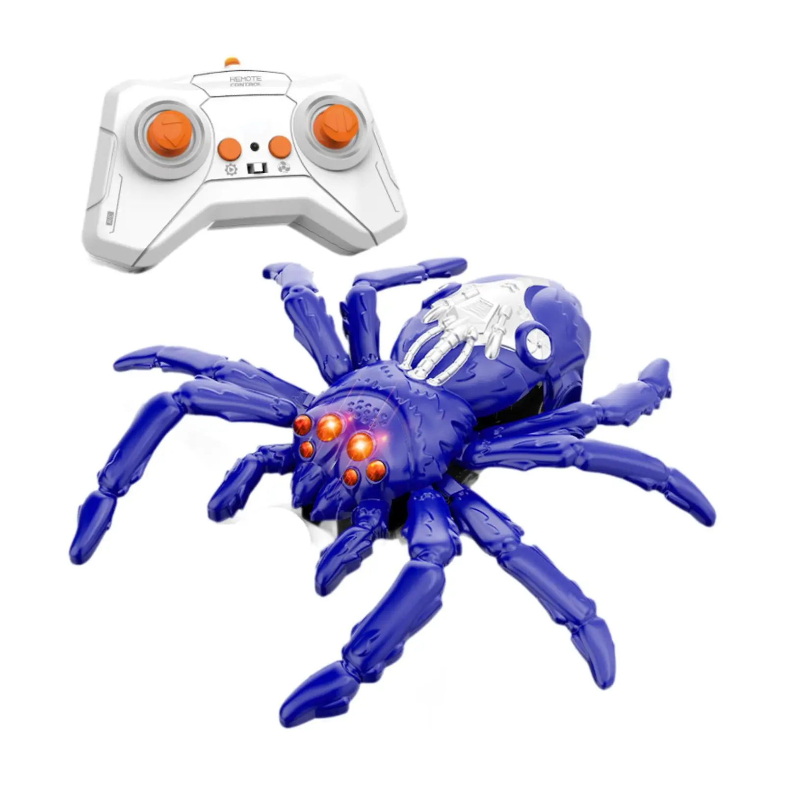 Realistic Remote Control Spider Electronic Toy Crawling Plastic Rechargeable LED Eyes Fun Birthday Gift for Boys Girls