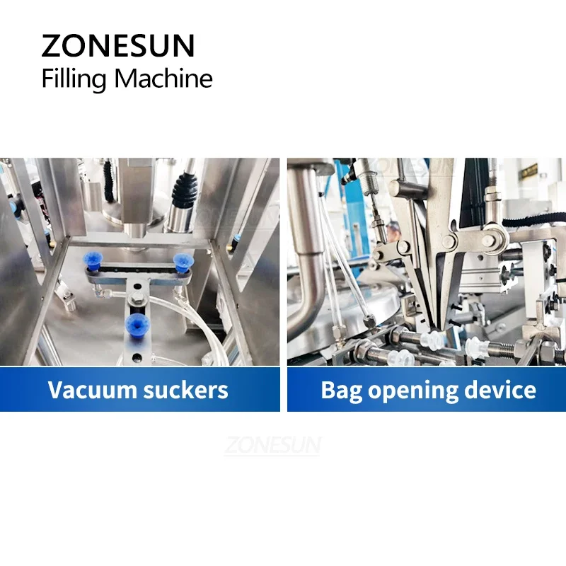 Zonesun自動袋詰め機、顆粒ドイパックペットフード、穀物パケット粒子包装機、ZS-GB200