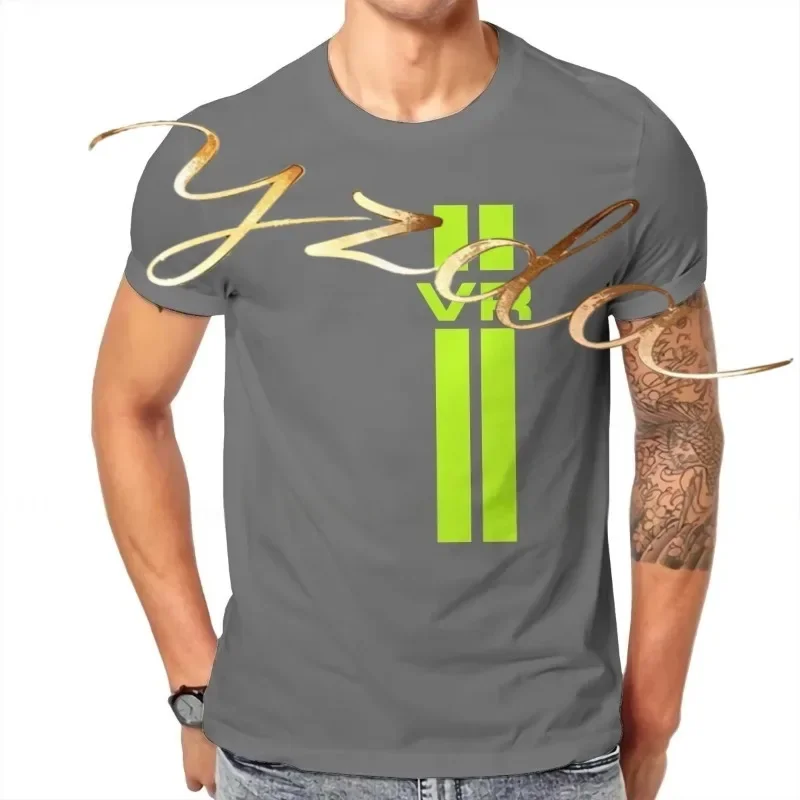 

Motorcycle GP Rossi Vr T-shirt Classic Pattern Youth Summer Breathable Loose Leisure Sports Men's T-shirt Harajuku Round Neck