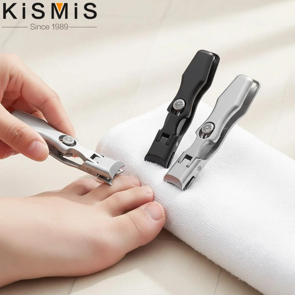 

Thick Nail Clippers Heavy Duty Extra Wide Jaw Long Handle Fingernail Toenail Cutter Non Splash Manicure Tool