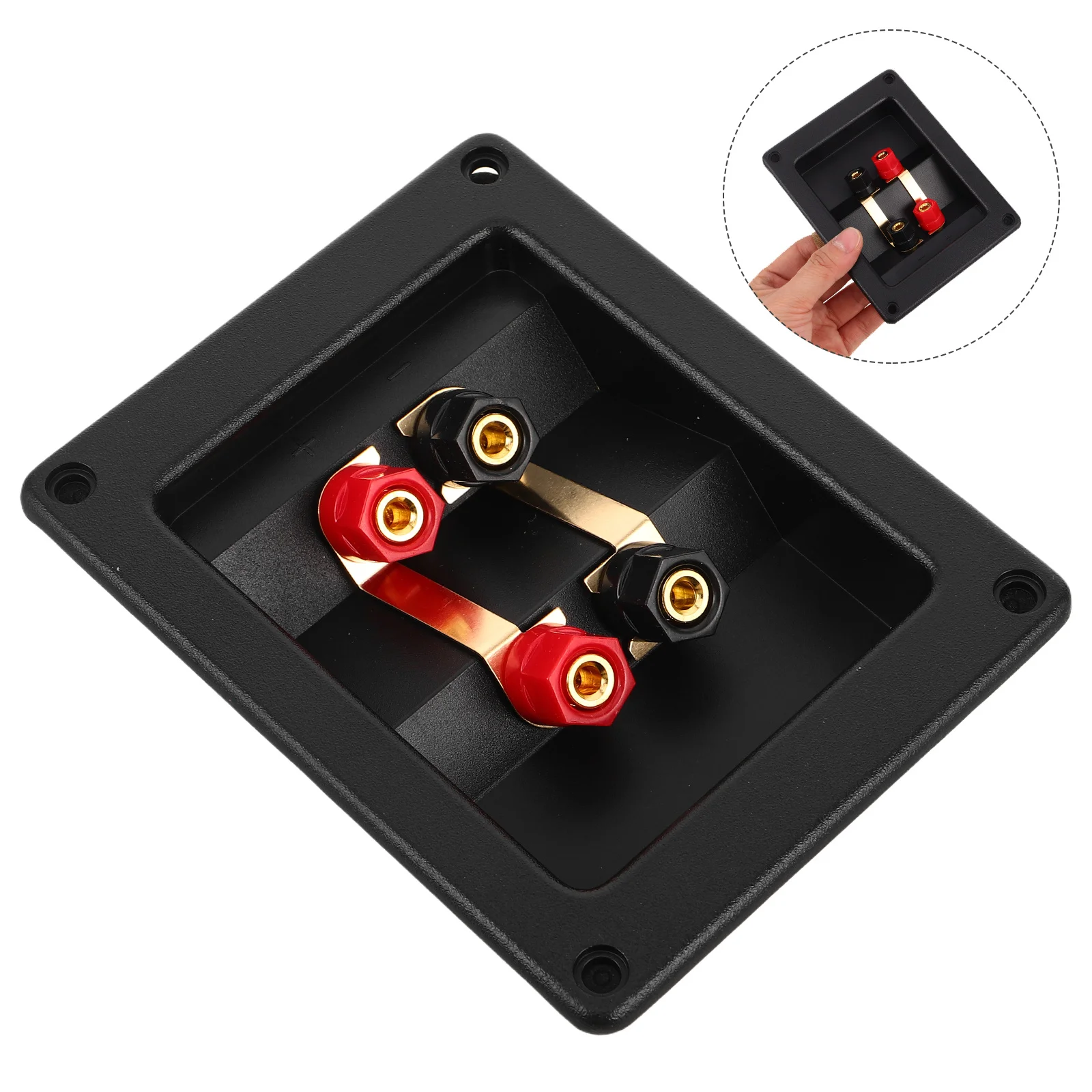 

High-Quality Speaker Terminal Box Four Terminal Dual-Crossover Speaker Connection Box for Clear Sound Outdoor Audio Subwoofer