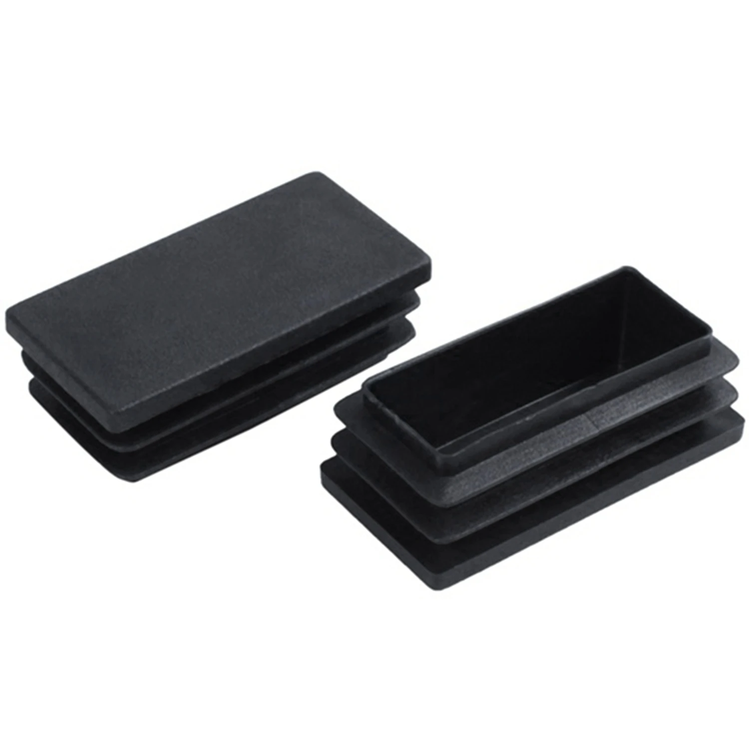 130 pezzi inserti per tubi quadrati in plastica tappi ciechi neri - 100 pezzi 20 mm x 20 mm e 30 pezzi 25 x 50 mm-AT64