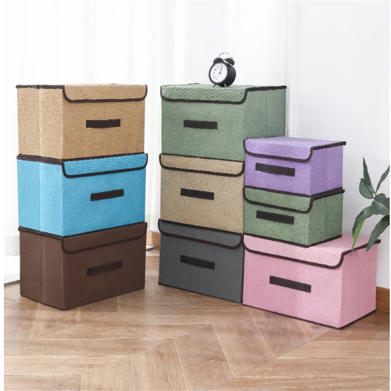 Household dust-proof storage box, fabric non-woven storage box, foldable debris sorting box, toy clothing storage box