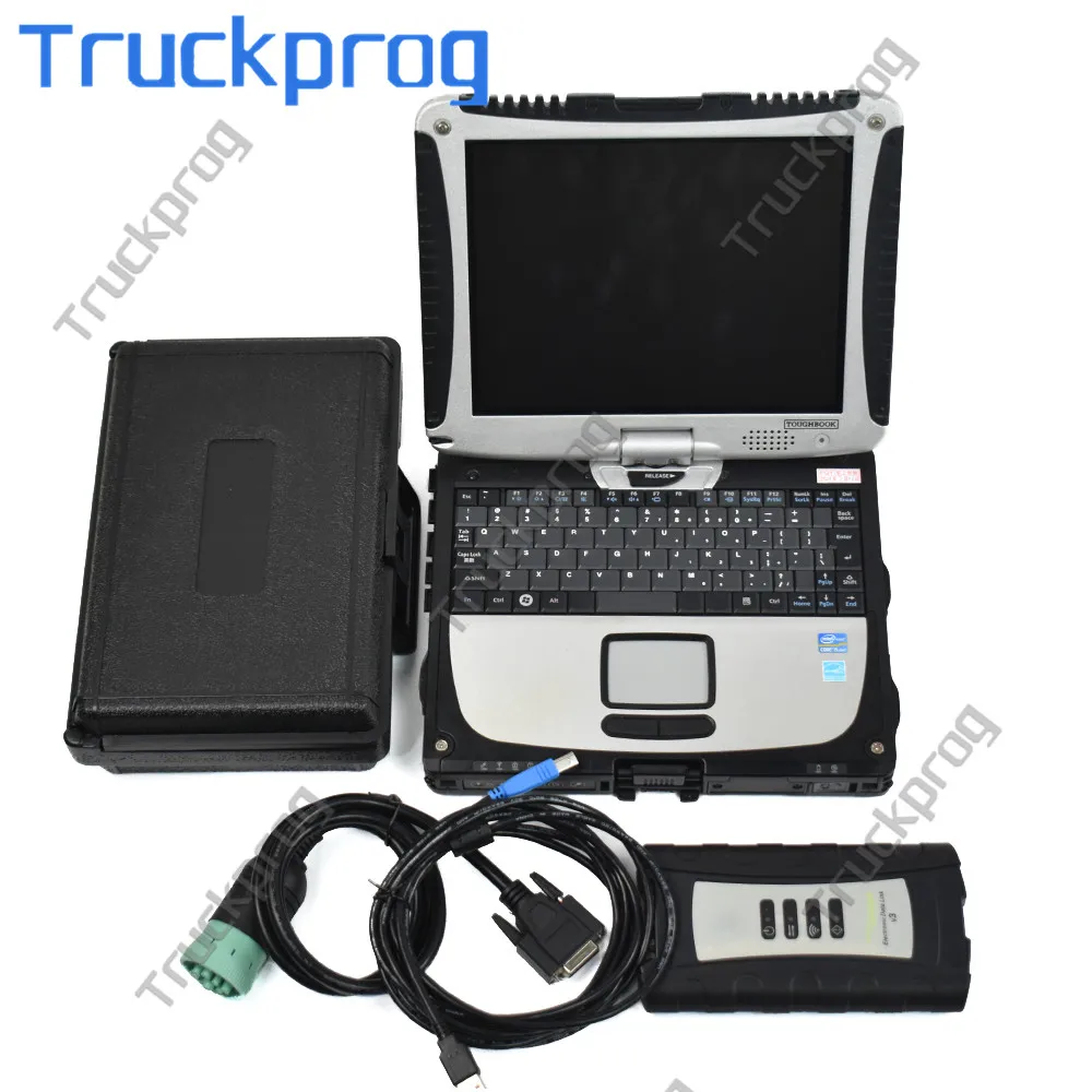 V5.3 Agriculture Construction Electronic Data Link J-D-EDL V3 Diagnostic kit Service Advisor EDL V3 scanner tool+CF19 Laptop