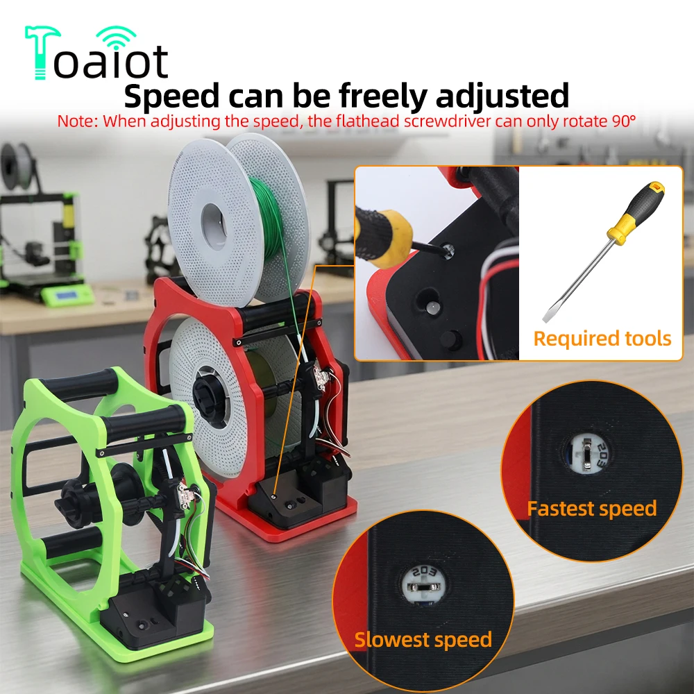 

Toaiot Electric/Manual Wire Winder Automated Processes For Easy to use And Convenient Operation Compatible with 3D Printer