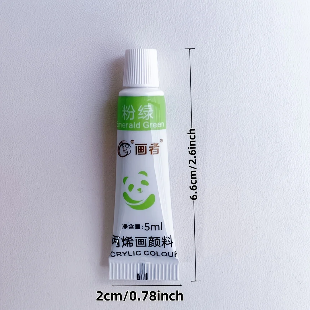 Acrylic Paint Set 12/18/24 Colors 5ml/0.17oz,Water-Proof Portable Art Rich Pigments for DlY Craft,Drawing,Painting,Canvas, Rock