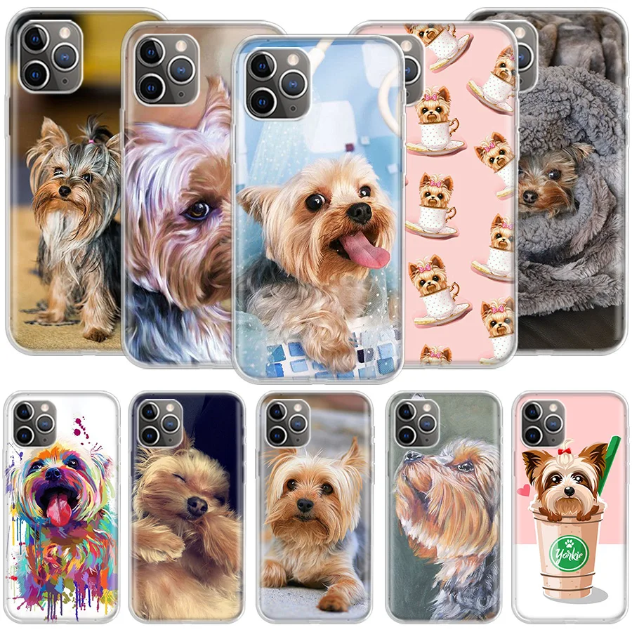 Yorkshire terrier dog Phone For Apple Iphone 14 12 13 15 Pro Max Mini 11 16 Plus X XS XR Case SE 2020 Shell Cover Clear TPU Pro