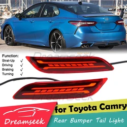 LED Reflector Rear Bumper Tail Light For Toyota Camry XV70 2018 2019 2020 2021 2022 2023 Brake Fog Lamp W/ Dynamic Turn Signal