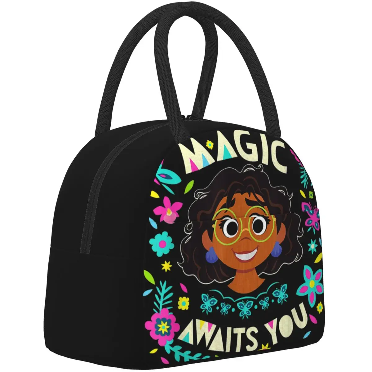 

Encanto Insulated Lunch Bag Mirabel Magic Awaits You Food Container Portable Cooler Thermal Lunch Boxes For School Office