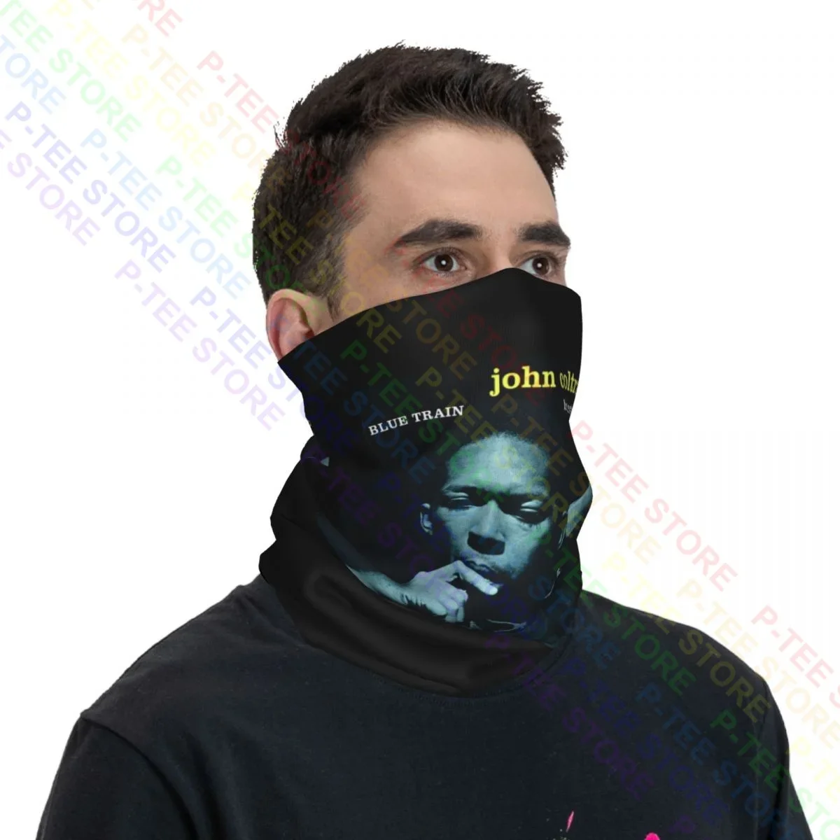 Outdoor Neck Gaiter Bandana lenço, máscara facial, Blue Train, ícones de Jazz, Legends Miles e Davis, John Coltrane